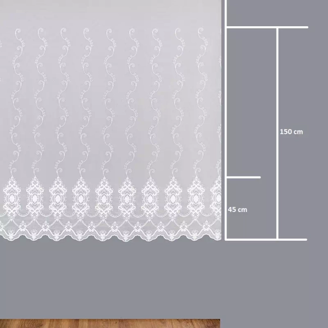 FIRANA NA WYMIAR - Haft po całości ornament HANIA 400x160