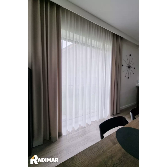 Firana do salonu - na wymiar - wysokiej jakości z fakturą BATYST