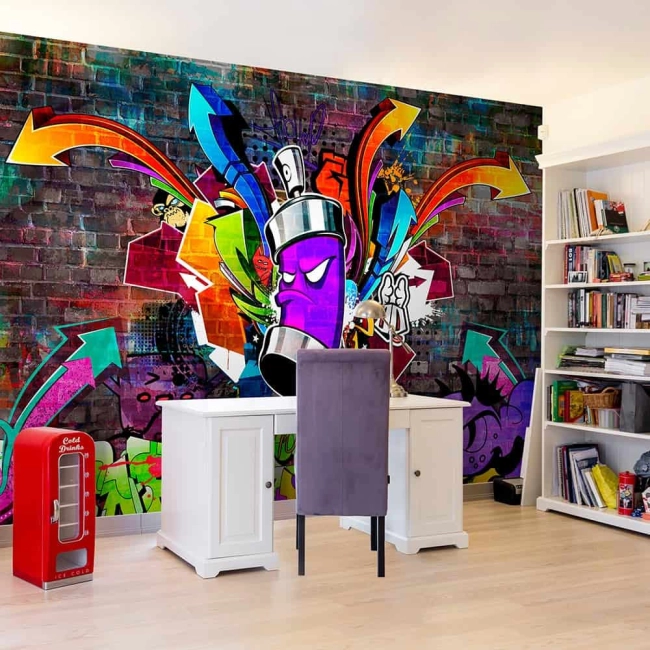Fototapeta - Spray - Graffiti: Kolorowy atak