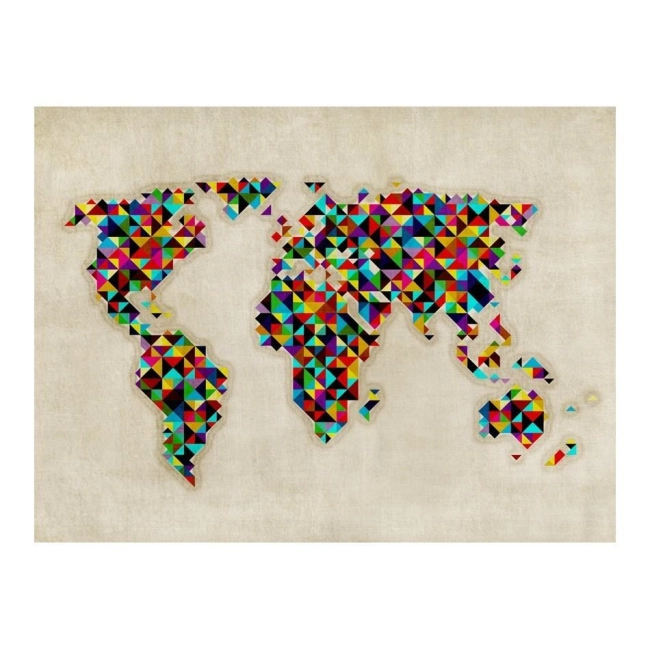 Fototapeta - World Map - a kaleidoscope of colors