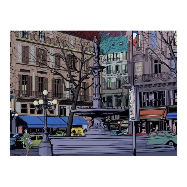 Fototapeta - Zmierzch nad paryskim placem