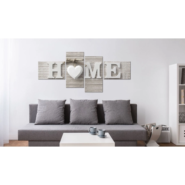 Obraz - Retro styl: HOME OBRAZ NA PŁÓTNIE WŁOSKIM