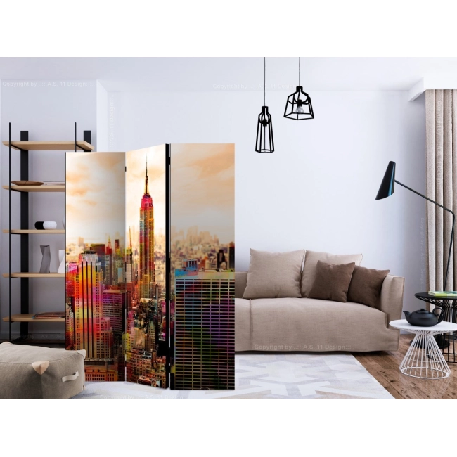 Parawan 3-częściowy - Colors of New York City III [Room Dividers]