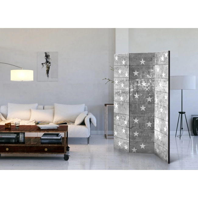 Parawan 3-częściowy - Gwiazdki na betonie [Room Dividers]