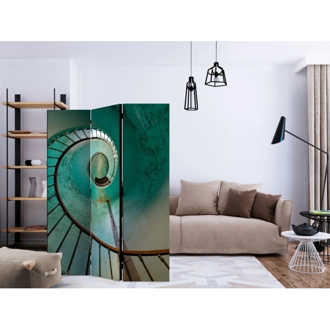 Parawan 3-częściowy - Latarnia morska - schody [Room Dividers]