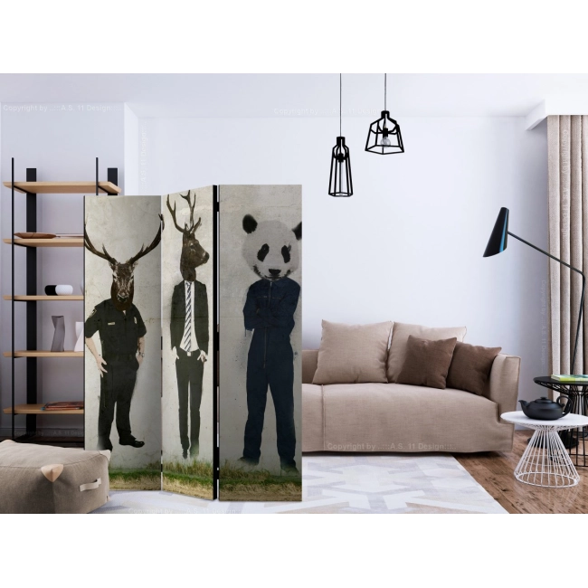 Parawan 3-częściowy - Man or Animal? [Room Dividers]