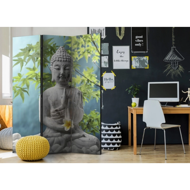 Parawan 3-częściowy - Medytujący Budda [Room Dividers]