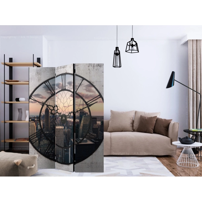 Parawan 3-częściowy - NYC Time Zone [Room Dividers]