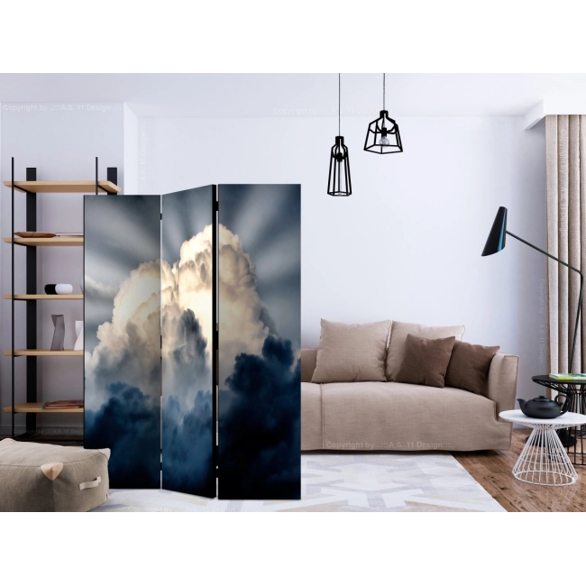 Parawan 3-częściowy - Promienie na niebie [Room Dividers]