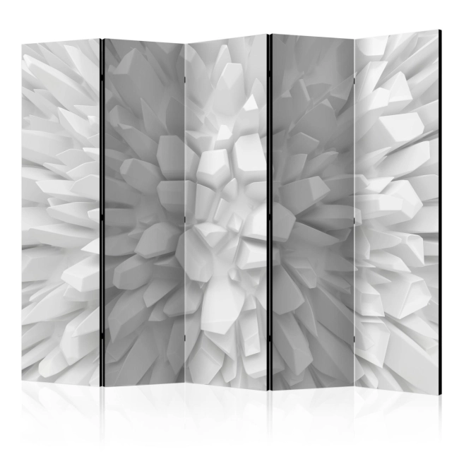 Parawan 5-częściowy - Biała dalia II [Room Dividers]