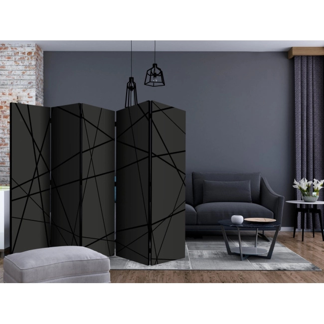 Parawan 5-częściowy - Ciemne skrzyżowanie II [Room Dividers]