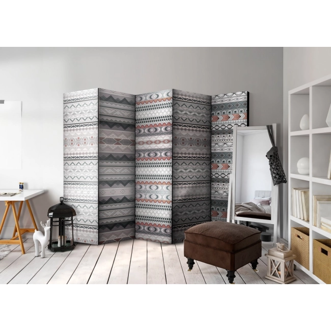 Parawan 5-częściowy - Etniczny deseń II [Room Dividers]