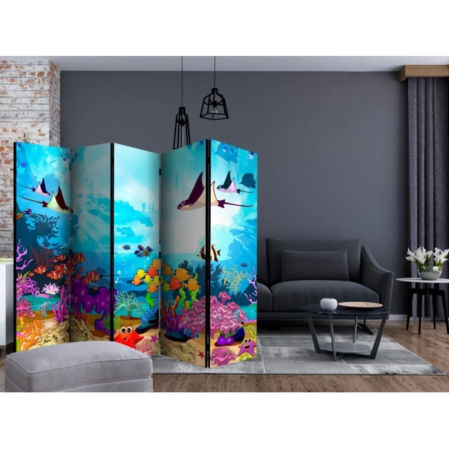 Parawan 5-częściowy - Kolorowe rybki II [Room Dividers]
