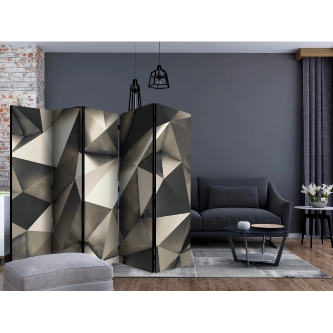 Parawan 5-częściowy - Kosmiczne srebro II [Room Dividers]