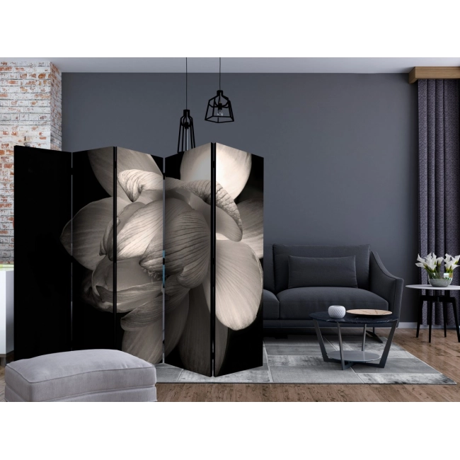 Parawan 5-częściowy - Kwiat lotosu II [Room Dividers]