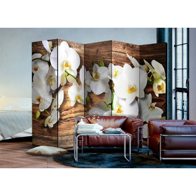 Parawan 5-częściowy - Leśna orchidea II [Room Dividers]