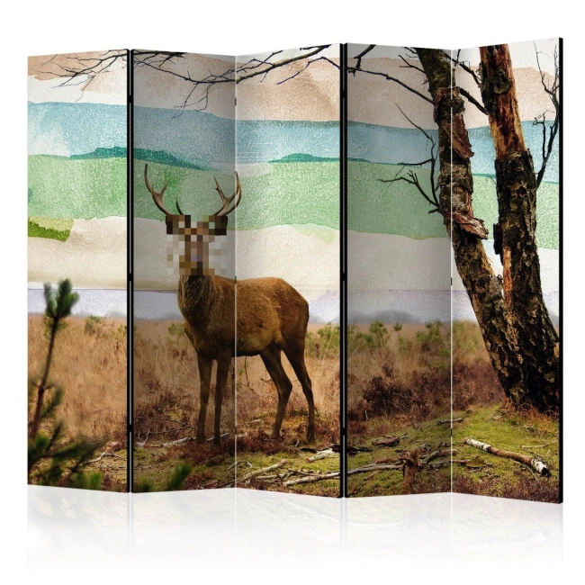 Parawan 5-częściowy - Leśny zbieg II [Room Dividers]