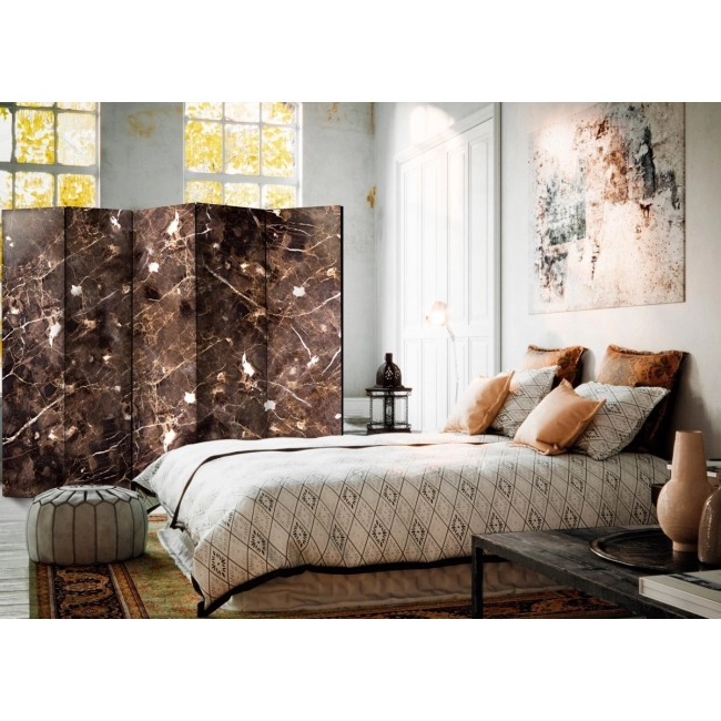 Parawan 5-częściowy - Marmurowa rzeka II [Room Dividers]