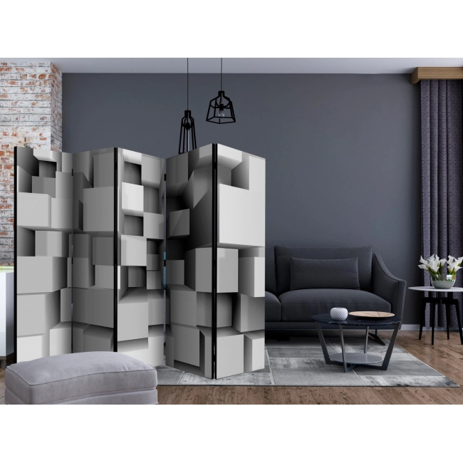 Parawan 5-częściowy - Mechaniczna symetria II [Room Dividers]
