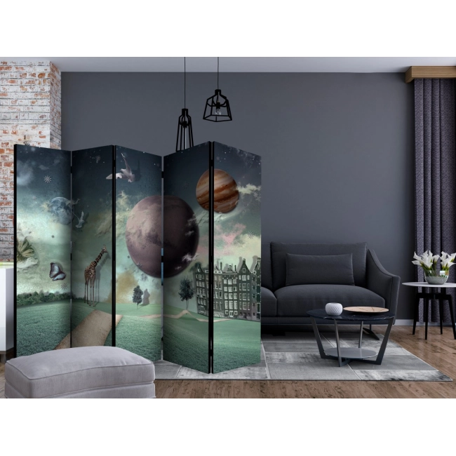 Parawan 5-częściowy - Miasto przyszłości II [Room Dividers]