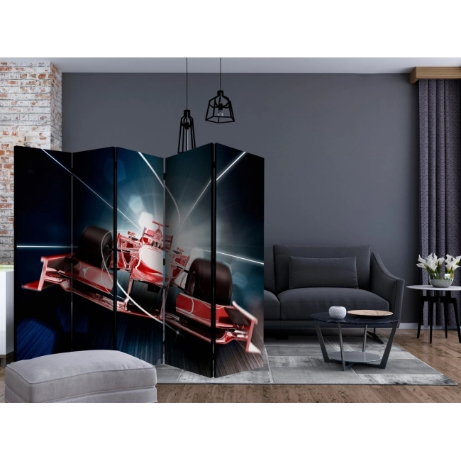 Parawan 5-częściowy - Szybkość i dynamika - formuła 1 II [Room Dividers]