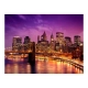 Fototapeta - Manhattan i Most Brookliński nocą