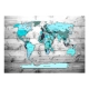 Fototapeta mapa świata deski błękitne kontynenty