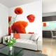 Fototapeta - Poppies on the wihite background