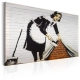 Obraz - Maid in London by Banksy OBRAZ NA PŁÓTNIE WŁOSKIM