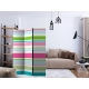 Parawan 3-częściowy - Bright stripes [Room Dividers]