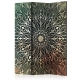 Parawan 3-częściowy - Centrum (zielony) [Room Dividers]