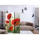 Parawan 3-częściowy - Country poppies [Room Dividers]