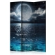 Parawan 3-częściowy - Niebieska laguna [Room Dividers]