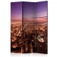 Parawan 3-częściowy - Panorama Chicago [Room Dividers]