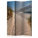 Parawan 3-częściowy - Plaża w Mrzeżynie [Room Dividers]