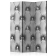 Parawan 3-częściowy - Srebrny luksus [Room Dividers]