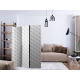 Parawan 3-częściowy - Szare serduszka [Room Dividers]