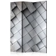 Parawan 3-częściowy - Szare tło 3D [Room Dividers]