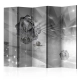 Parawan 5-częściowy - Abstrakcyjna szarość II [Room Dividers]