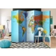 Parawan 5-częściowy - Kolorowa geografia [Room Dividers]
