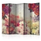 Parawan 5-częściowy - Kwiaty vintage II [Room Dividers]