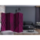 Parawan 5-częściowy - Zebra pattern (fioletowy) [Room Dividers]