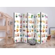 Parawan 5-częściowy - Zwierzątka z kreskówek II [Room Dividers]