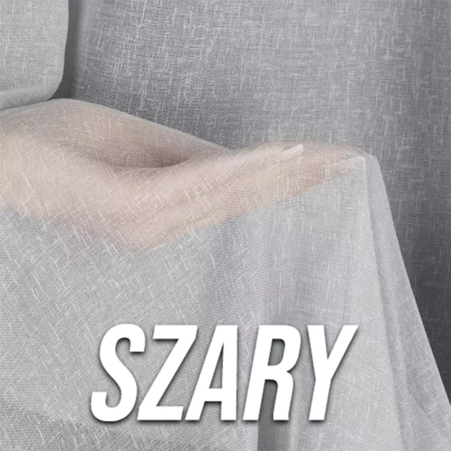 Firana do salonu, sypialni - DELINE ze strukturą - na wymiar