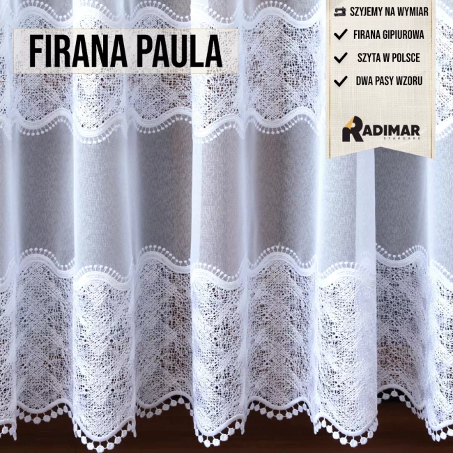 firana na wymiar dwa pasy PAULA nowa kolekcja