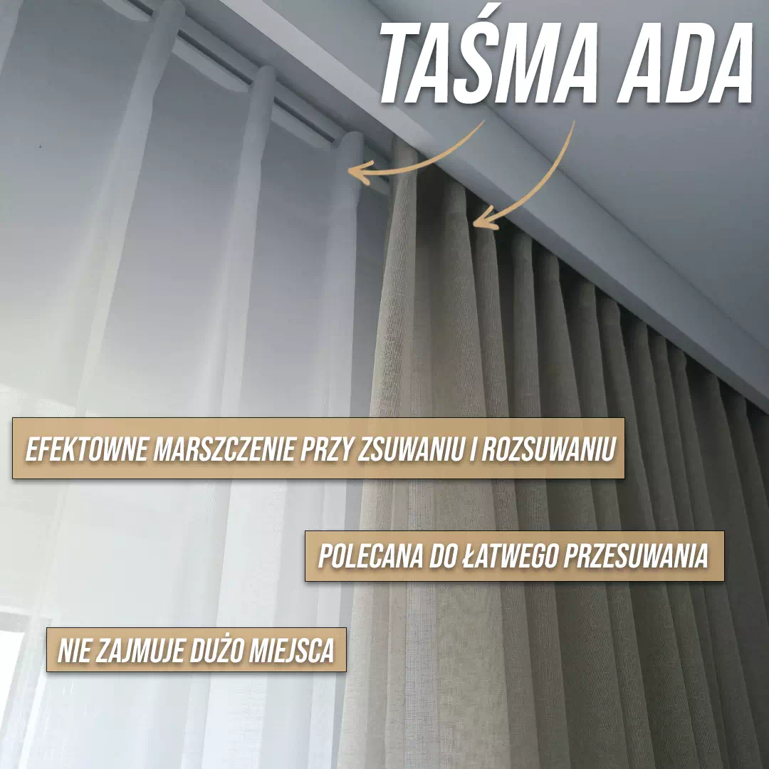 Taśma ADA czy System Wave i Flex? Kompletny poradnik krawiecki o nowoczesnym marszczeniu firan